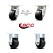 Service Caster 4 Inch Kingpinless Rubber on Steel Wheel Caster Swivel Locks 2 Rigid SCC, 2PK SCC-KP30S420-RSR-BSL-2-R-2 - alternate 6